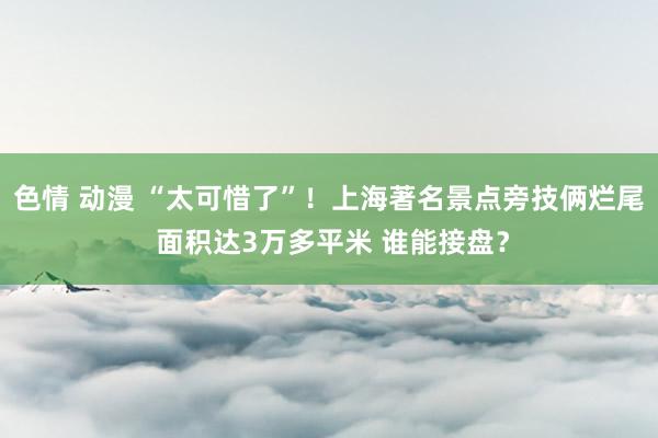 色情 动漫 “太可惜了”！上海著名景点旁技俩烂尾 面积达3万多平米 谁能接盘？