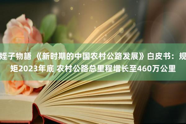 姪子物語 《新时期的中国农村公路发展》白皮书：规矩2023年底 农村公路总里程增长至460万公里