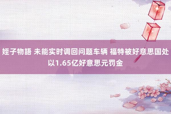 姪子物語 未能实时调回问题车辆 福特被好意思国处以1.65亿好意思元罚金
