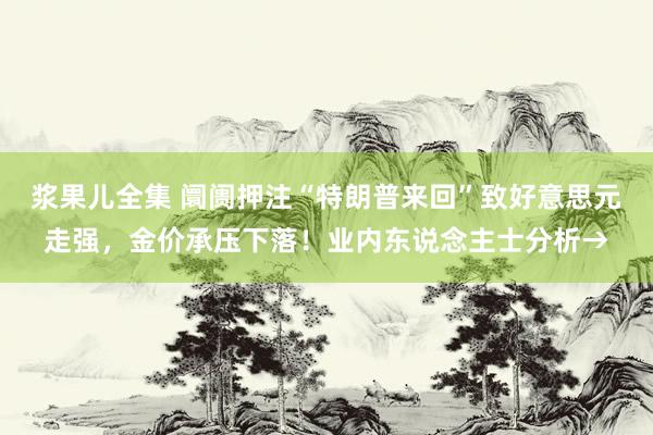 浆果儿全集 阛阓押注“特朗普来回”致好意思元走强，金价承压下落！业内东说念主士分析→