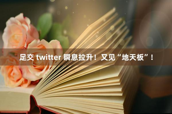 足交 twitter 瞬息拉升！又见“地天板”！