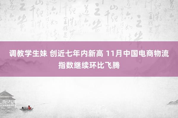 调教学生妹 创近七年内新高 11月中国电商物流指数继续环比飞腾