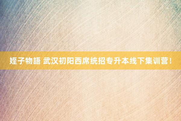 姪子物語 武汉初阳西席统招专升本线下集训营！