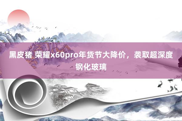黑皮猪 荣耀x60pro年货节大降价，袭取超深度钢化玻璃