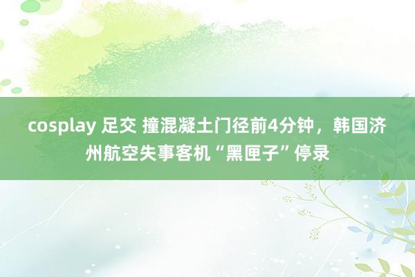 cosplay 足交 撞混凝土门径前4分钟，韩国济州航空失事客机“黑匣子”停录