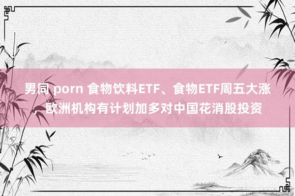 男同 porn 食物饮料ETF、食物ETF周五大涨，欧洲机构有计划加多对中国花消股投资