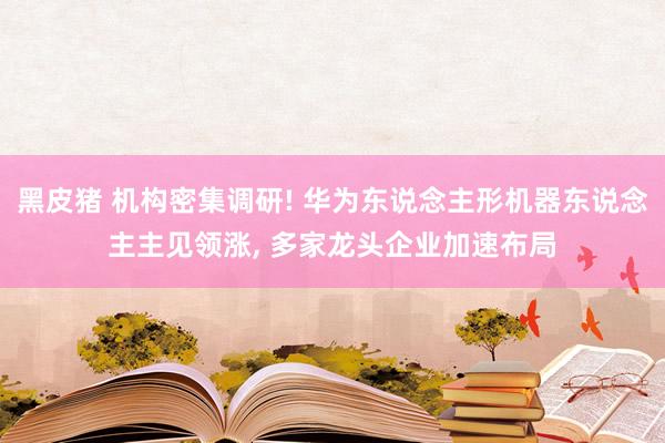 黑皮猪 机构密集调研! 华为东说念主形机器东说念主主见领涨， 多家龙头企业加速布局