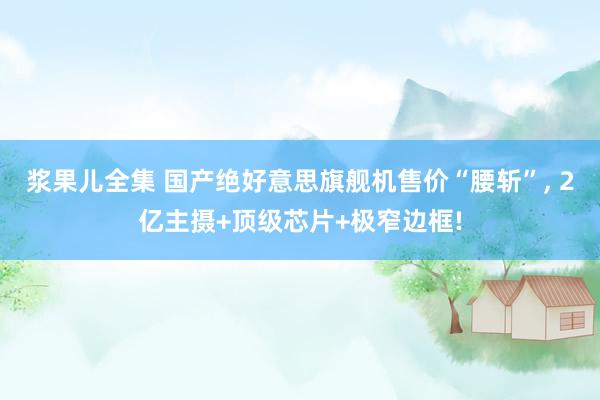 浆果儿全集 国产绝好意思旗舰机售价“腰斩”， 2亿主摄+顶级芯片+极窄边框!
