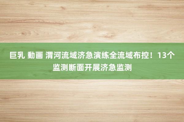巨乳 動画 渭河流域济急演练全流域布控！13个监测断面开展济急监测