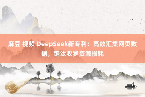 麻豆 视频 DeepSeek新专利：高效汇集网页数据，镌汰收罗资源损耗