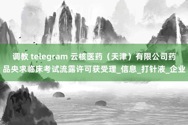 调教 telegram 云核医药（天津）有限公司药品央求临床考试流露许可获受理_信息_打针液_企业