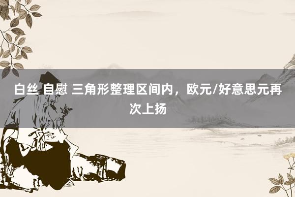 白丝 自慰 三角形整理区间内，欧元/好意思元再次上扬