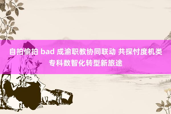 自拍偷拍 bad 成渝职教协同联动 共探忖度机类专科数智化转型新旅途