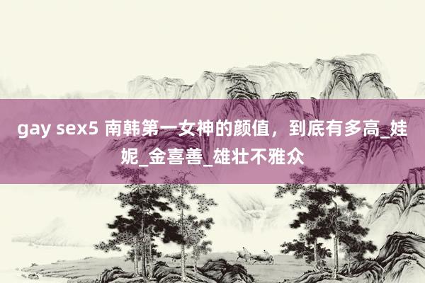 gay sex5 南韩第一女神的颜值，到底有多高_娃妮_金喜善_雄壮不雅众