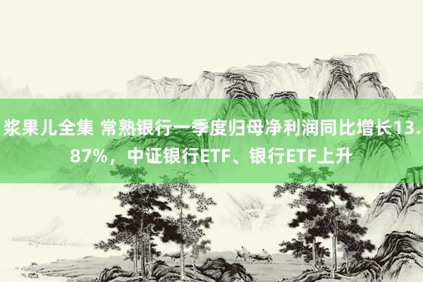 浆果儿全集 常熟银行一季度归母净利润同比增长13.87%，中证银行ETF、银行ETF上升