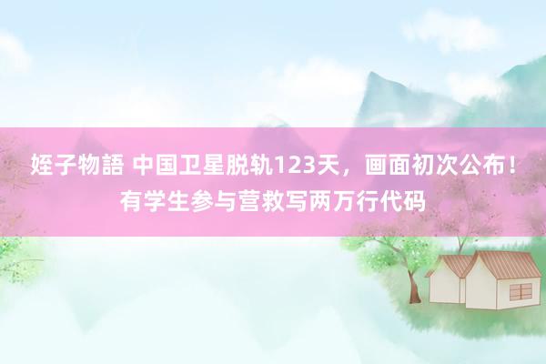 姪子物語 中国卫星脱轨123天，画面初次公布！有学生参与营救写两万行代码