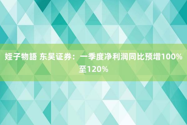 姪子物語 东吴证券：一季度净利润同比预增100%至120%