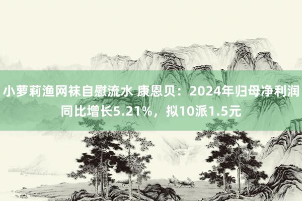 小萝莉渔网袜自慰流水 康恩贝：2024年归母净利润同比增长5.21%，拟10派1.5元
