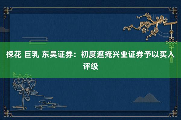 探花 巨乳 东吴证券：初度遮掩兴业证券予以买入评级