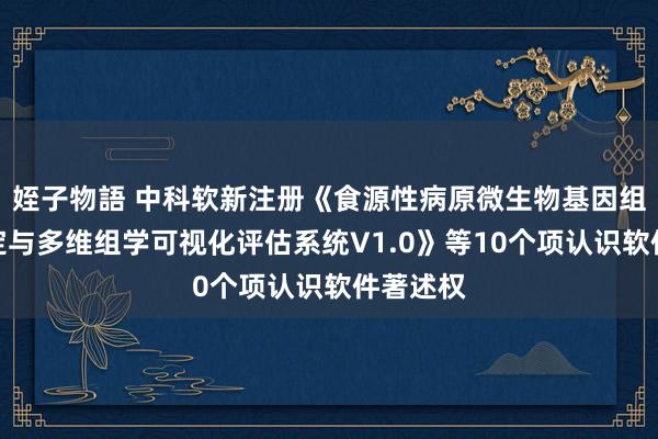 姪子物語 中科软新注册《食源性病原微生物基因组数据搞定与多维组学可视化评估系统V1.0》等10个项认识软件著述权